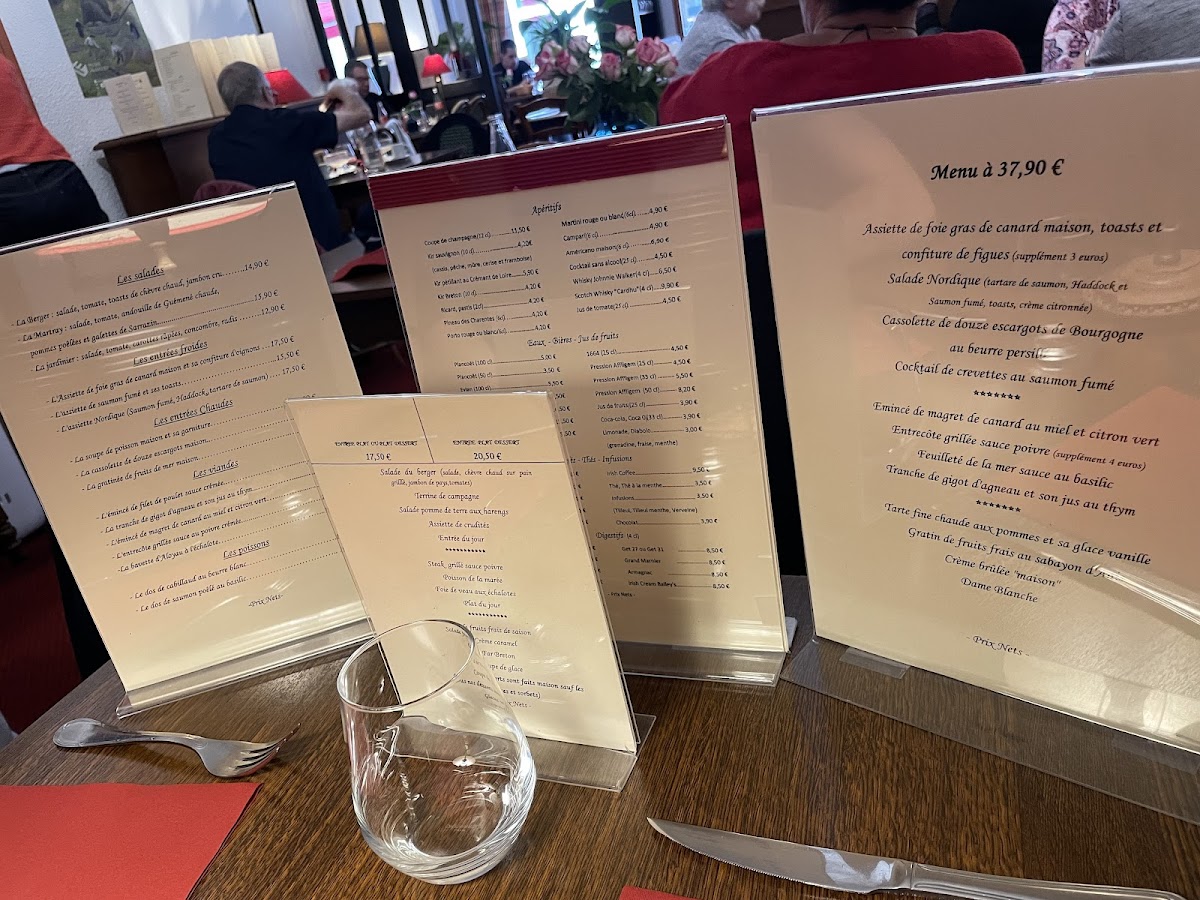 Menu Restaurant Le Martray-1