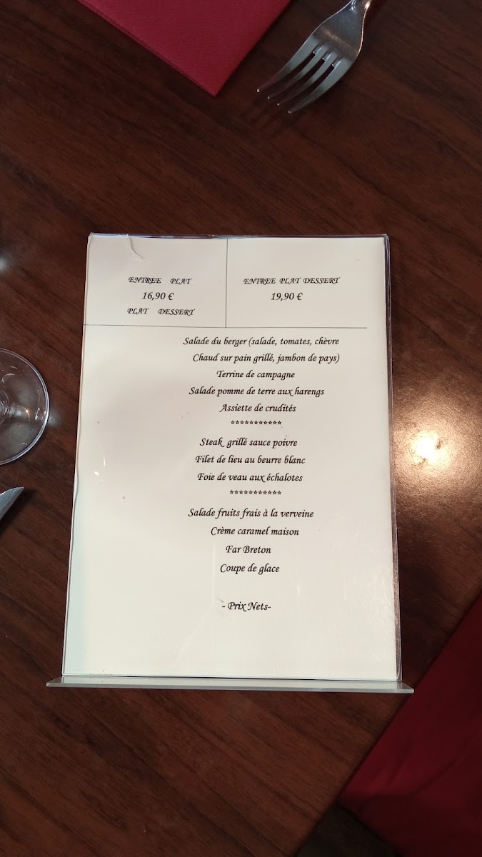 Menu Restaurant Le Martray-3