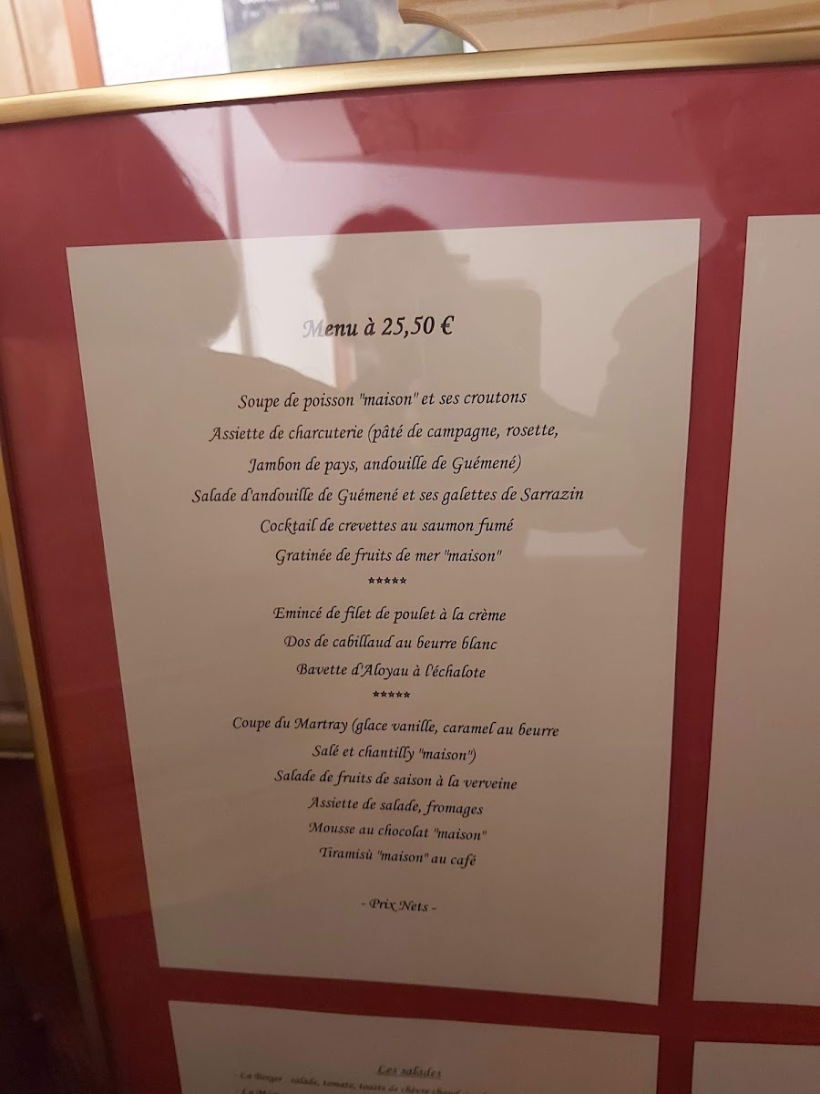 Menu Restaurant Le Martray-6